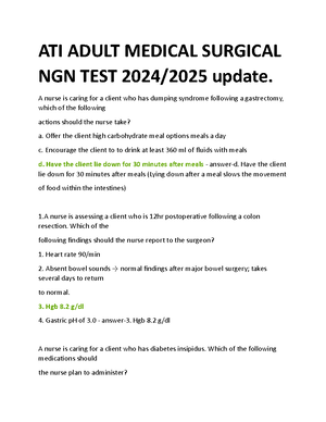 ATI RN Pediatric Nursing Proctored Exam 2023-2024 With NGN - 70 Real ...