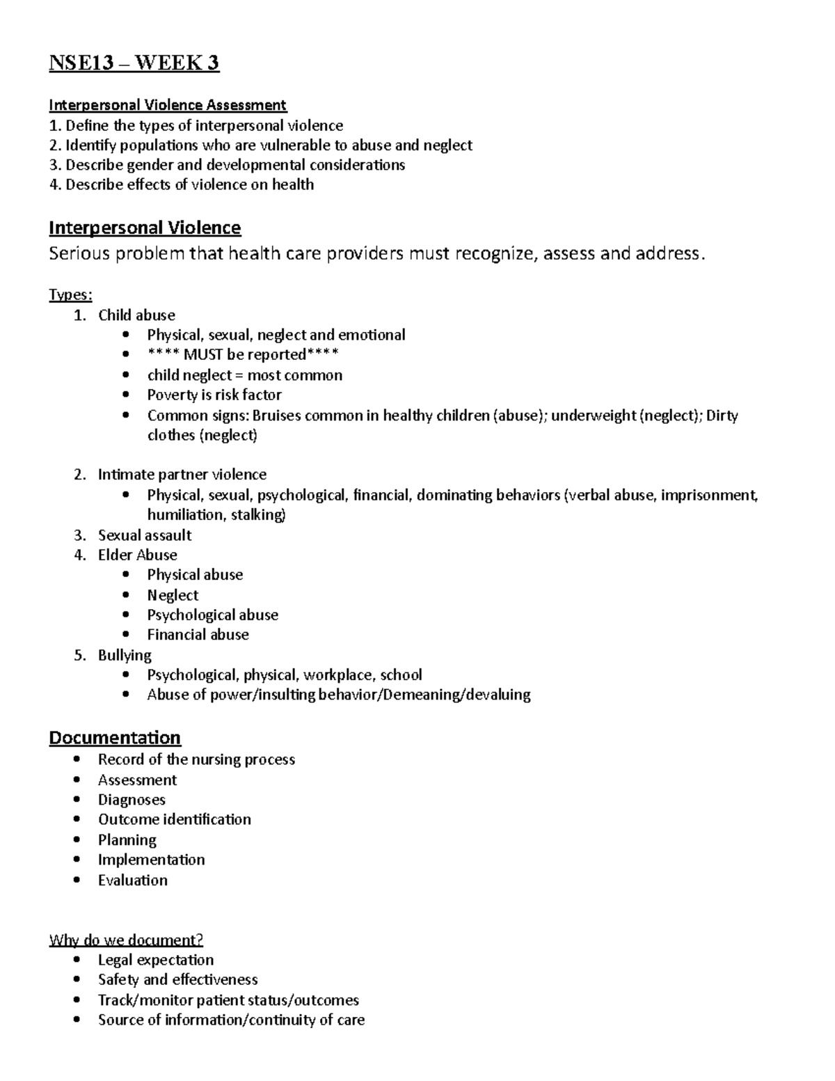 NSE13 – WEEK 3 - Lecture notes 3 - NSE13 – WEEK 3 Interpersonal ...