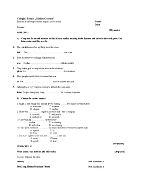 FCE-Fast Track to FCE Tests-2004 p1 - Contemporary English - Studocu