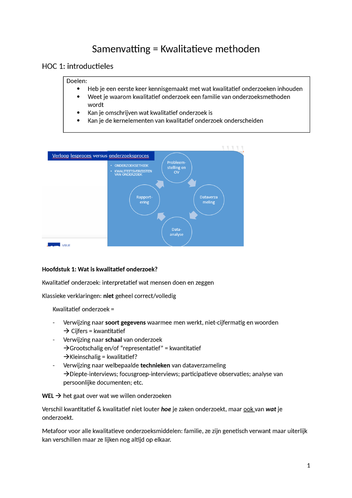 Kwali Samenvatting - Samenvatting = Kwalitatieve Methoden HOC 1 ...