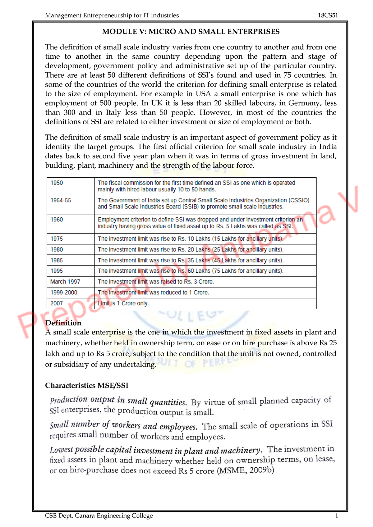 18cs51-module-v-notes-module-v-micro-and-small-enterprises-the