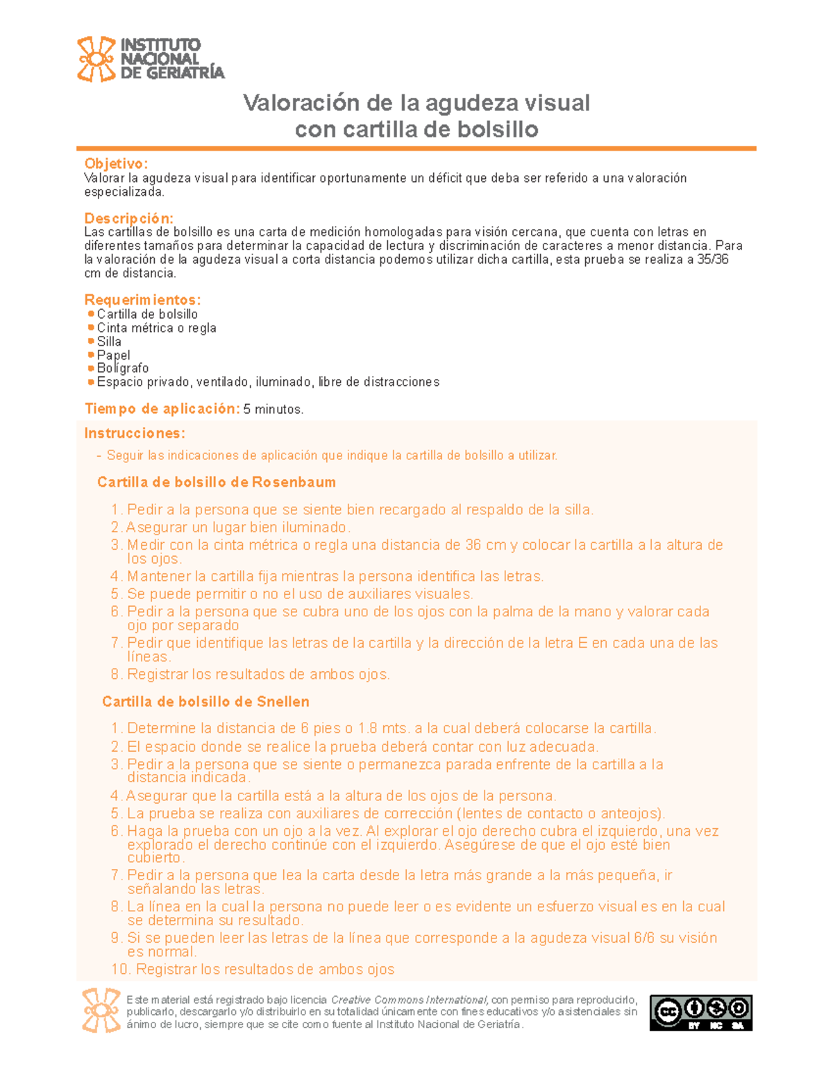Instrumento Valoración visual geriatrica - Este material está ...