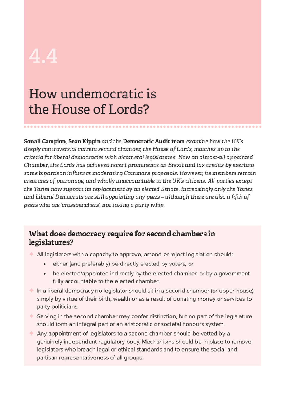 The uks changing democracy 13 chapter 44 how undemocratic is the house ...