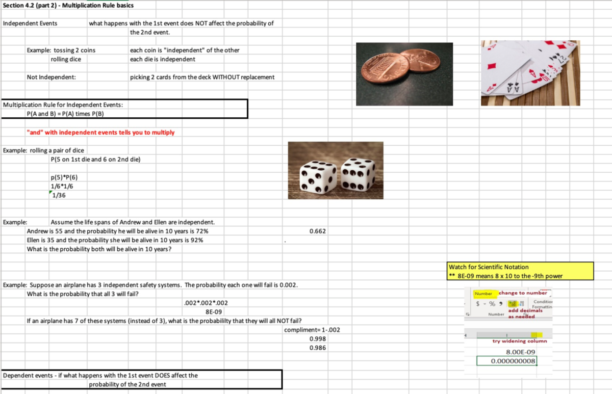 Section 4.2 (part 2) - Multiplication Rule Basics - MATH-A 118 - Studocu