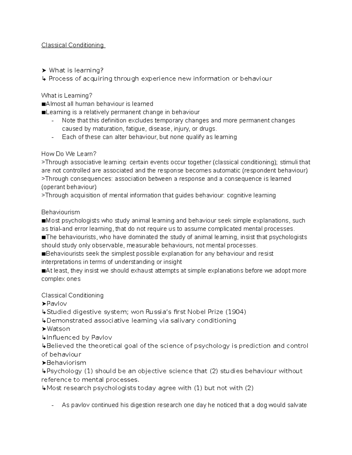 Psychology 101 Unit 3 Notes 2021 - PS101 - WLU - Studocu