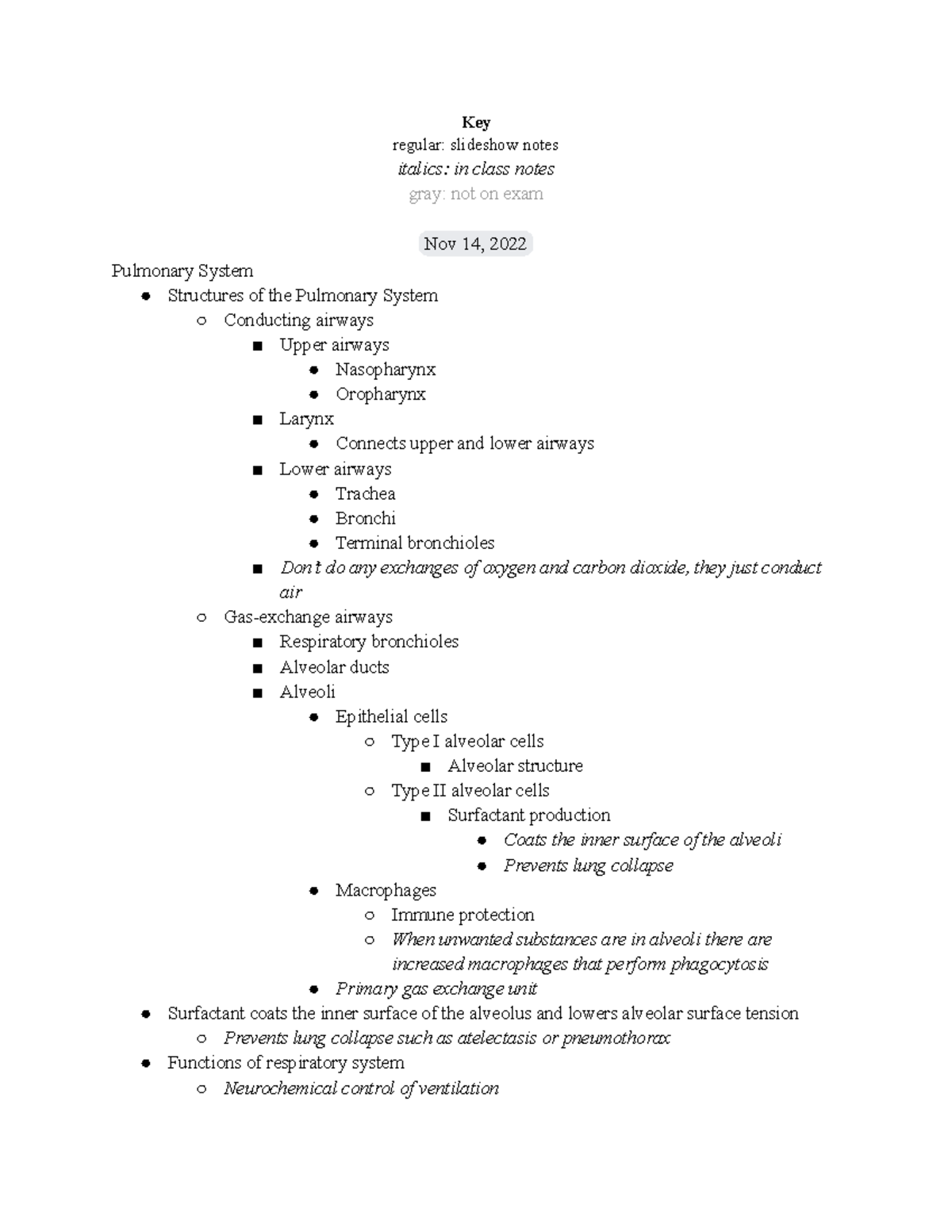 NUR213 Patho Exam 4 Notes - Key regular: slideshow notes italics: in ...