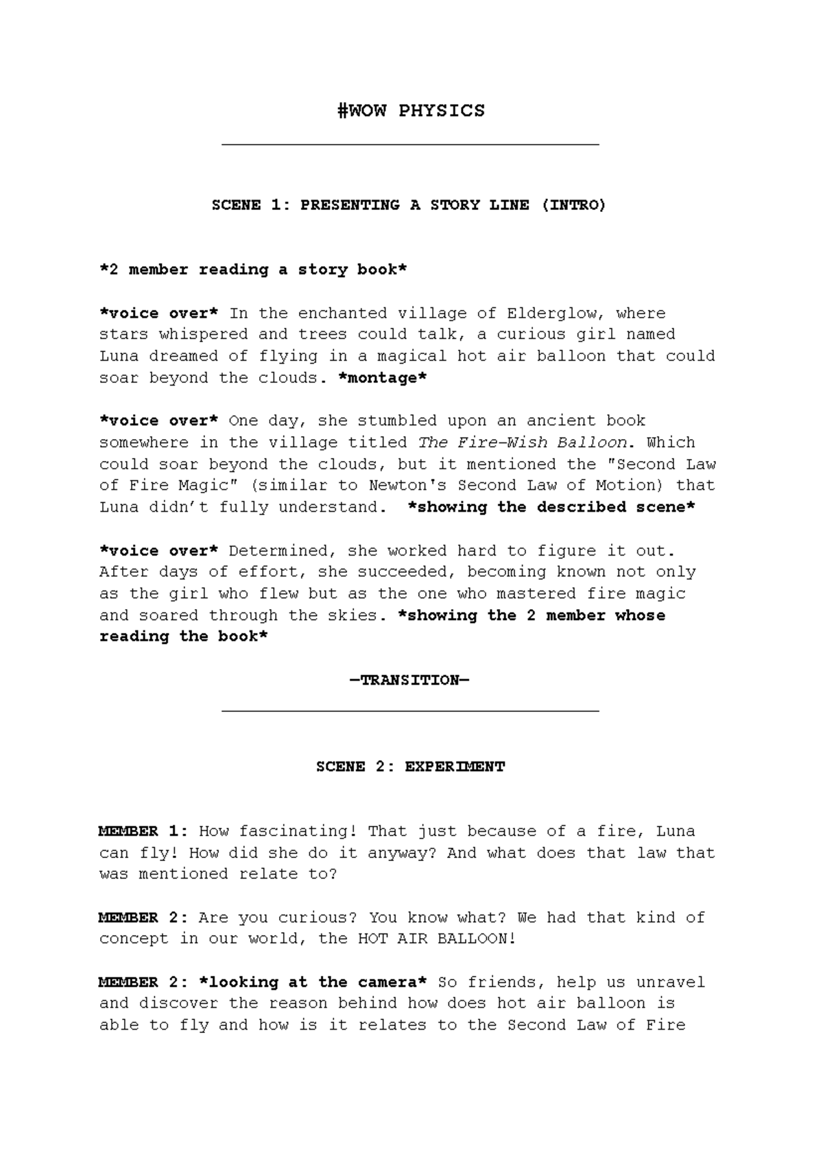 Physics Script - #WOW PHYSICS ...
