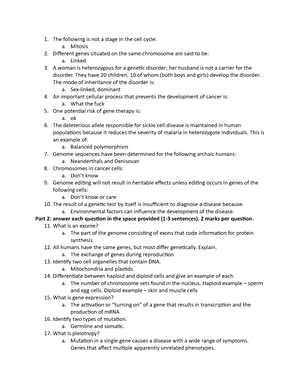 BIOL 110 - Summaries - BIOL 110 – Summaries Module 1 – Basic Concepts ...