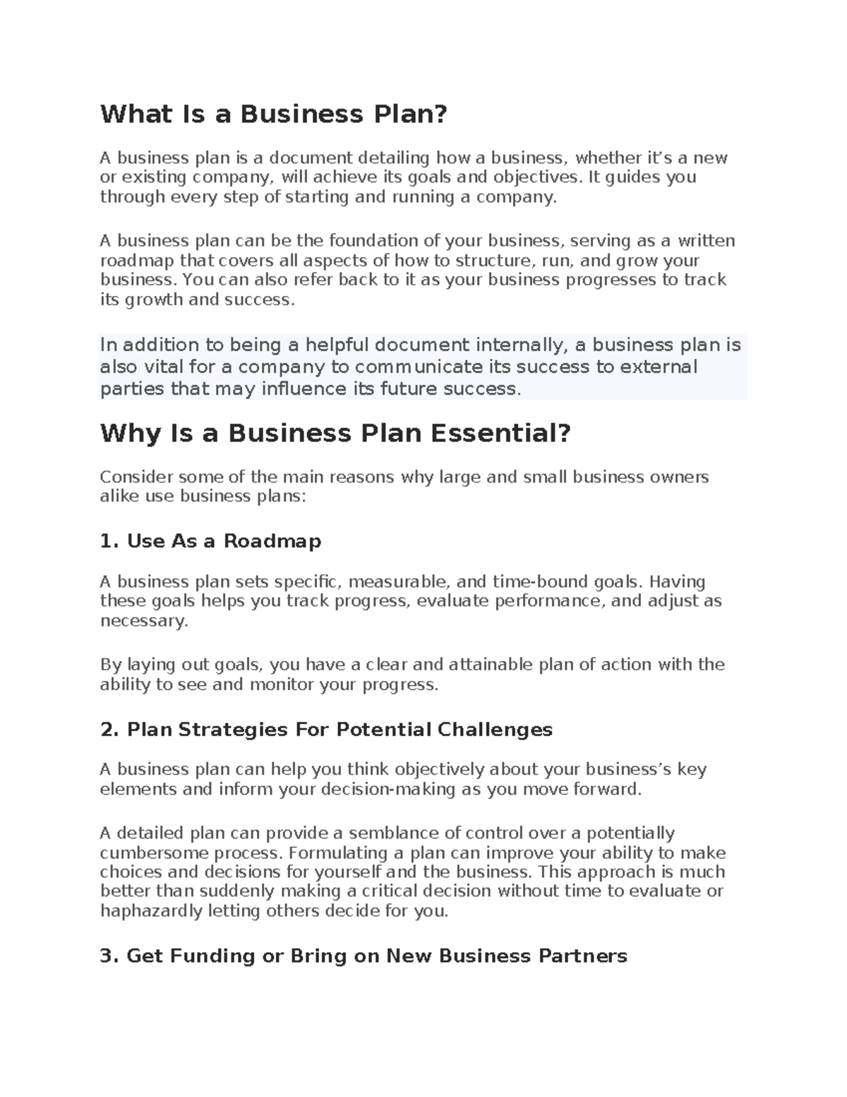 What Is a Business Plan - It guides you through every step of starting ...