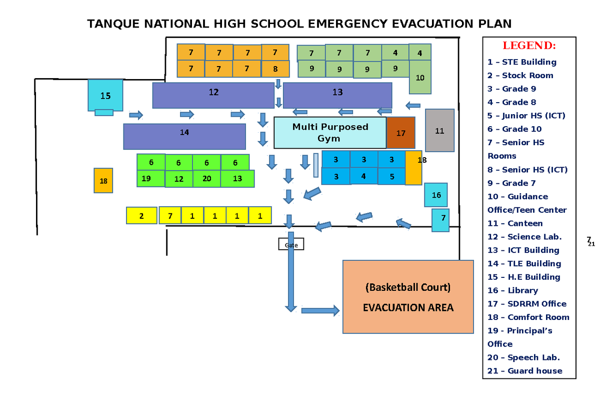 School EvacuationPLAN TANQUE NATIONAL HIGH SCHOOL EMERGENCY