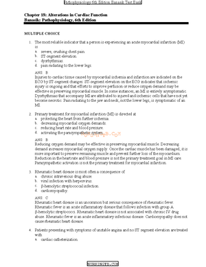 Patho Final - study guide notes - Cardiovascular Pathophysiology II ...