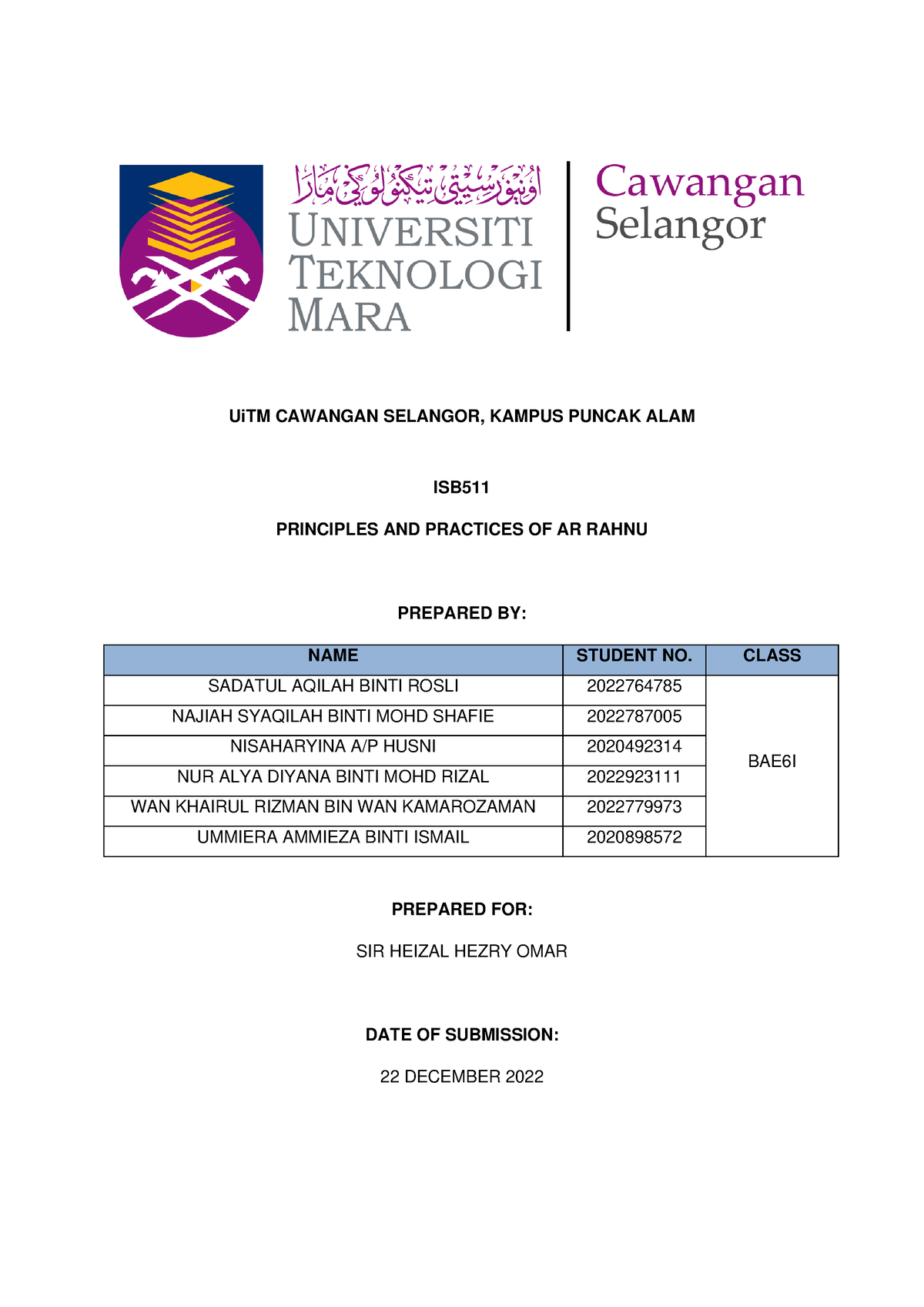 isb511 group assignment 2