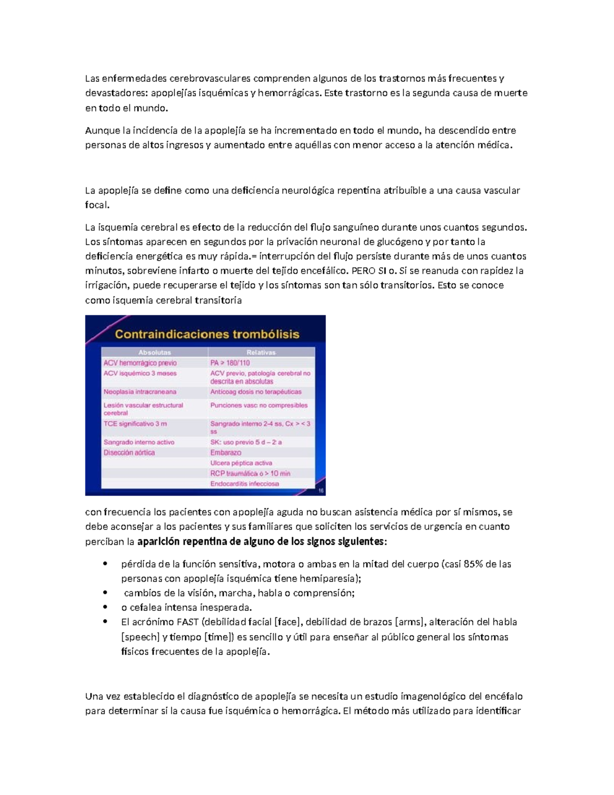 ACV -ACO - Resumen Harrison medicina interna - Las enfermedades ...