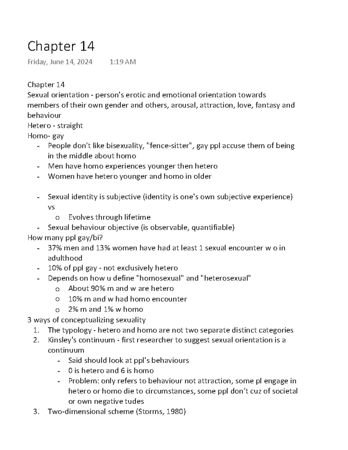 Chapter 14 - Summer notes for psych 2076. lecture and textbook combined ...