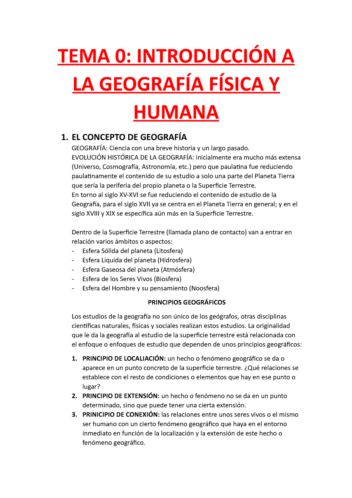 Tema 0 Introducción Geografía Tema 0 IntroducciÓn A La GeografÍa FÍsica Y Humana 1 El 3159