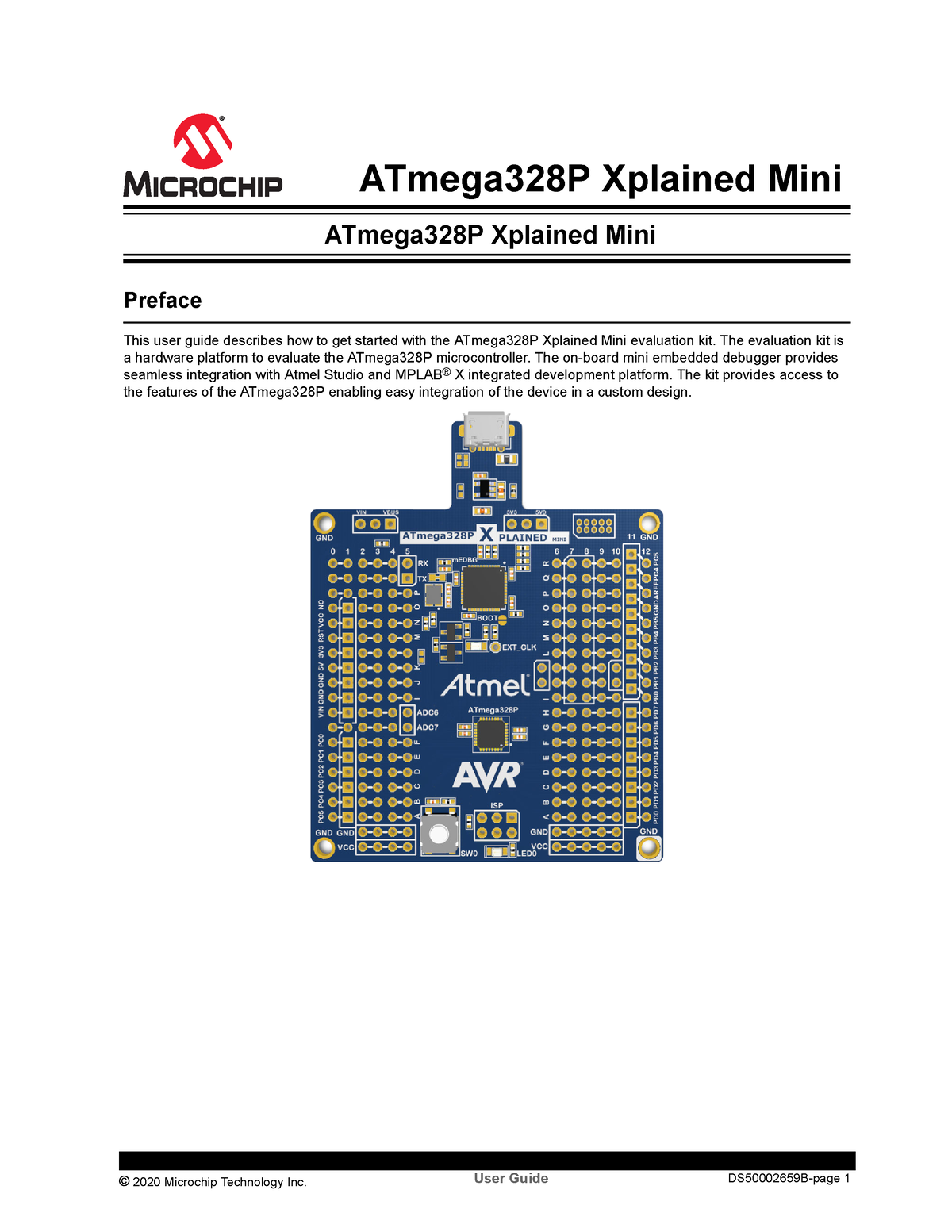 ATmega 328P Xplained Mini UG DS50002659 B - ATmega328P Xplained Mini ...