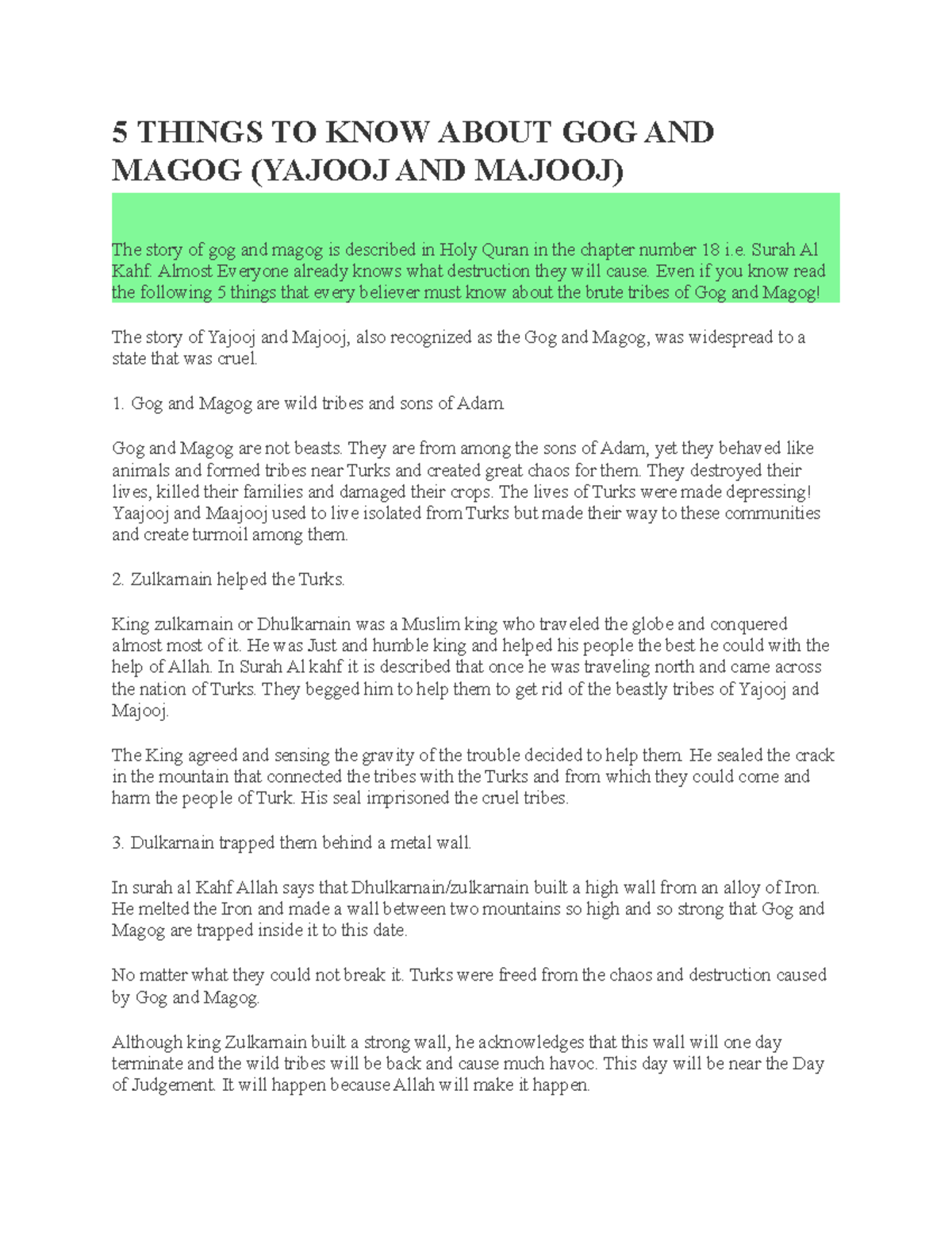 5 Things TO KNOW About GOG AND Magog 5 THINGS TO KNOW ABOUT GOG AND