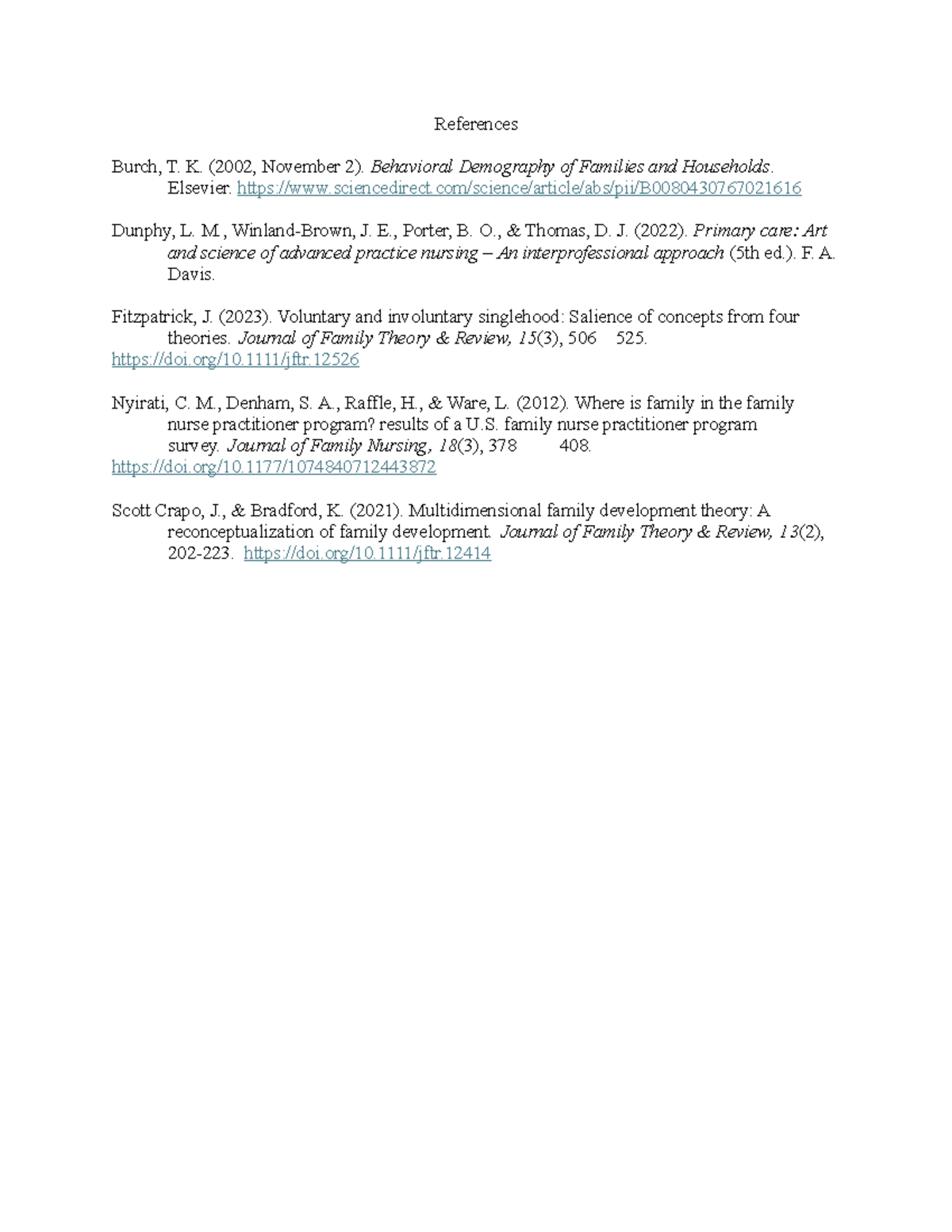 Niller Discussion Board references - References Burch, T. K. (2002 ...