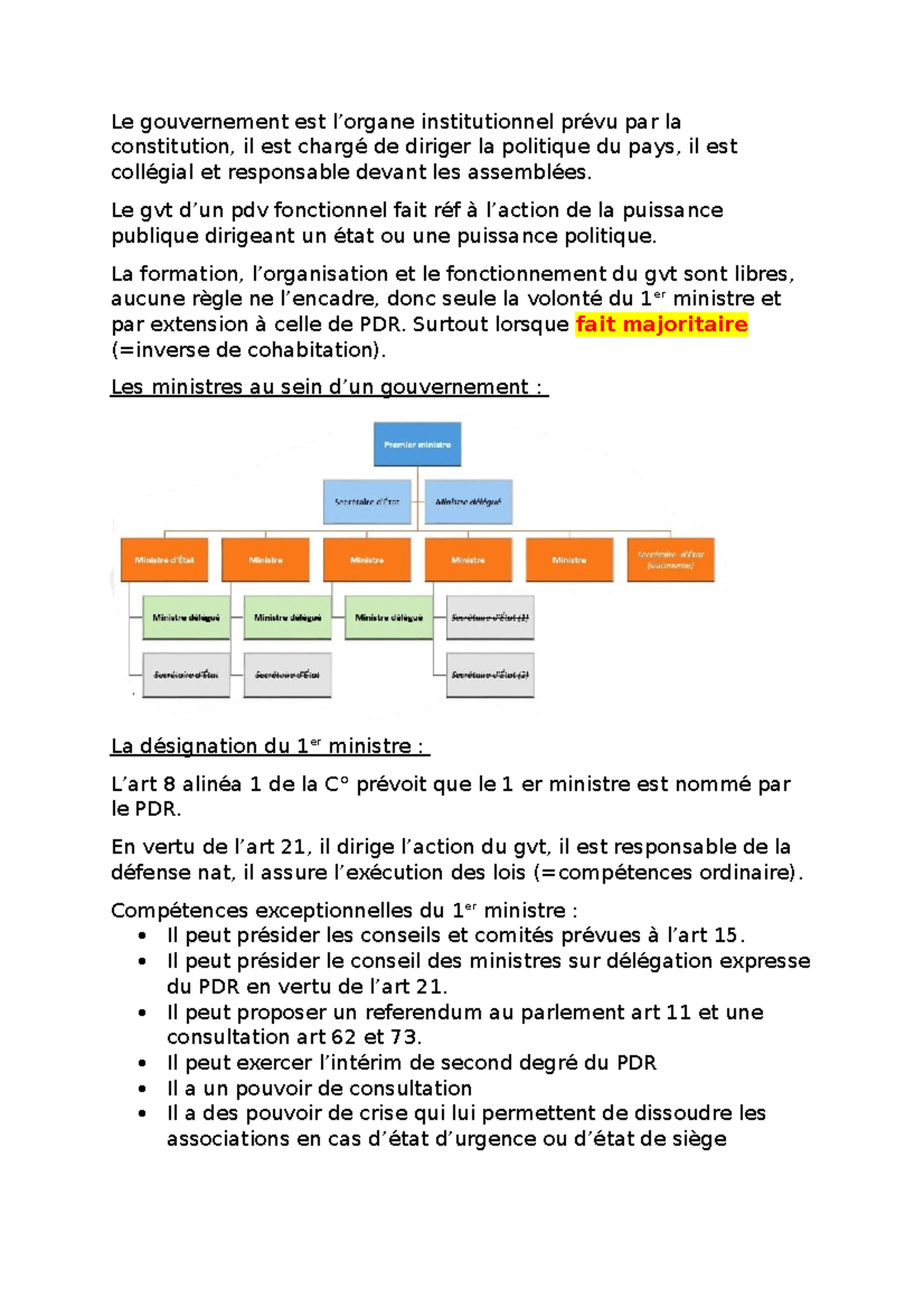Note TD 3 - note Td Droit constitutionnel sur la concordance des ...