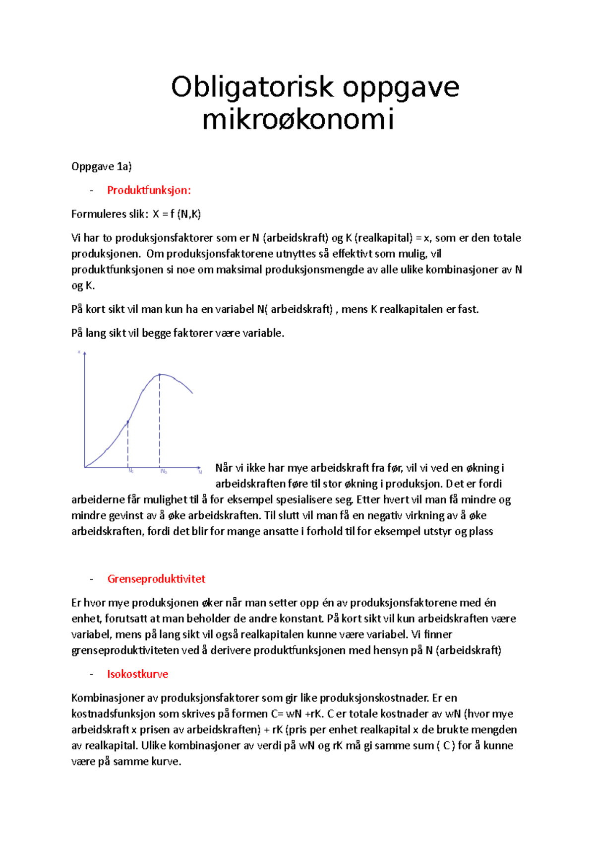 Obligatorisk Mikro 2019 - Obligatorisk Oppgave Mikroøkonomi Oppgave 1a ...