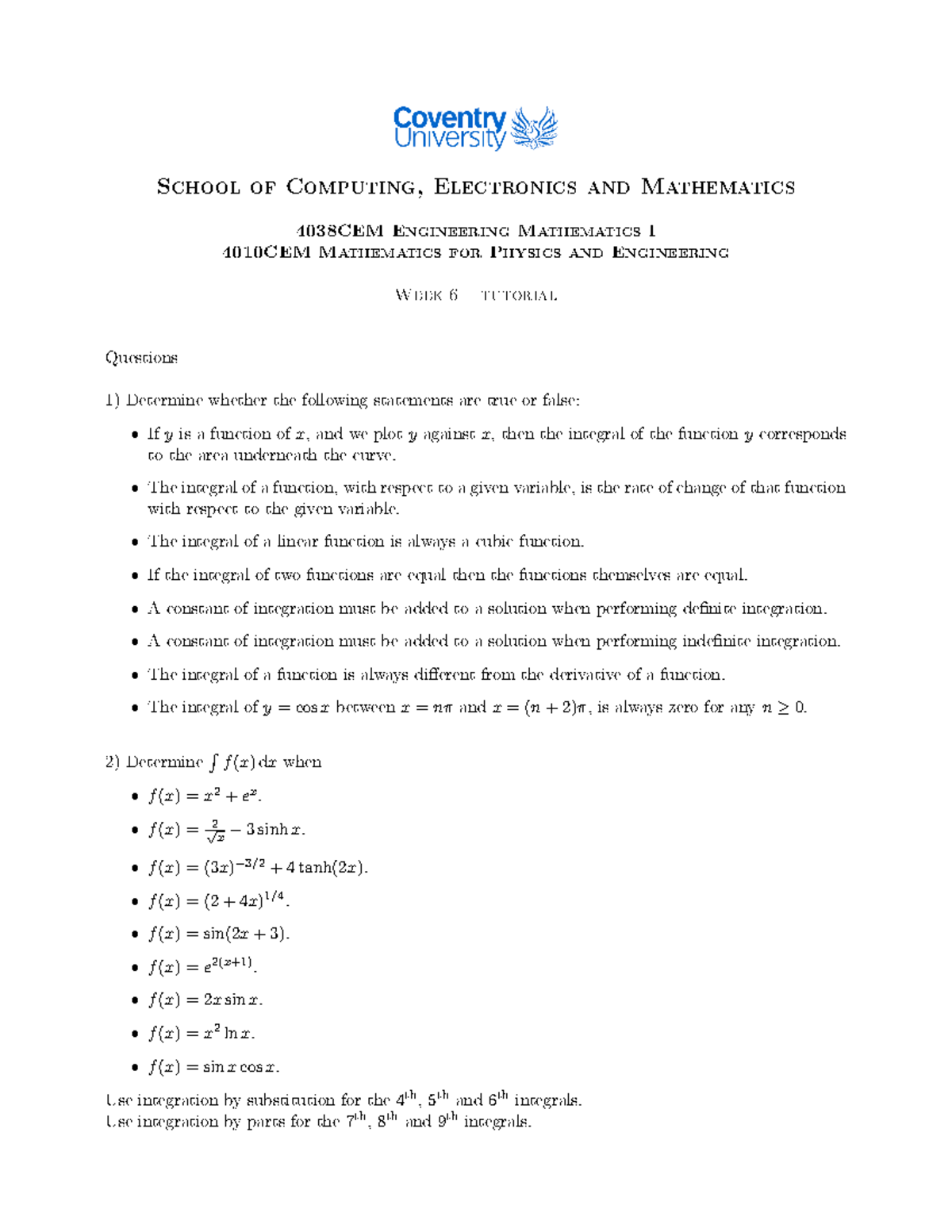 Integration tutorial - practice questions - ♦♦ ♦ ♦♠♣ t ♥ tr♦♥ s ♥ t ♠ t ...