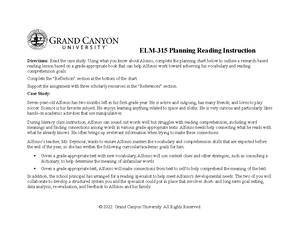 ELM-315 RS ELM 315 Reading Toolkit SLB - Reading Toolkit Directions ...