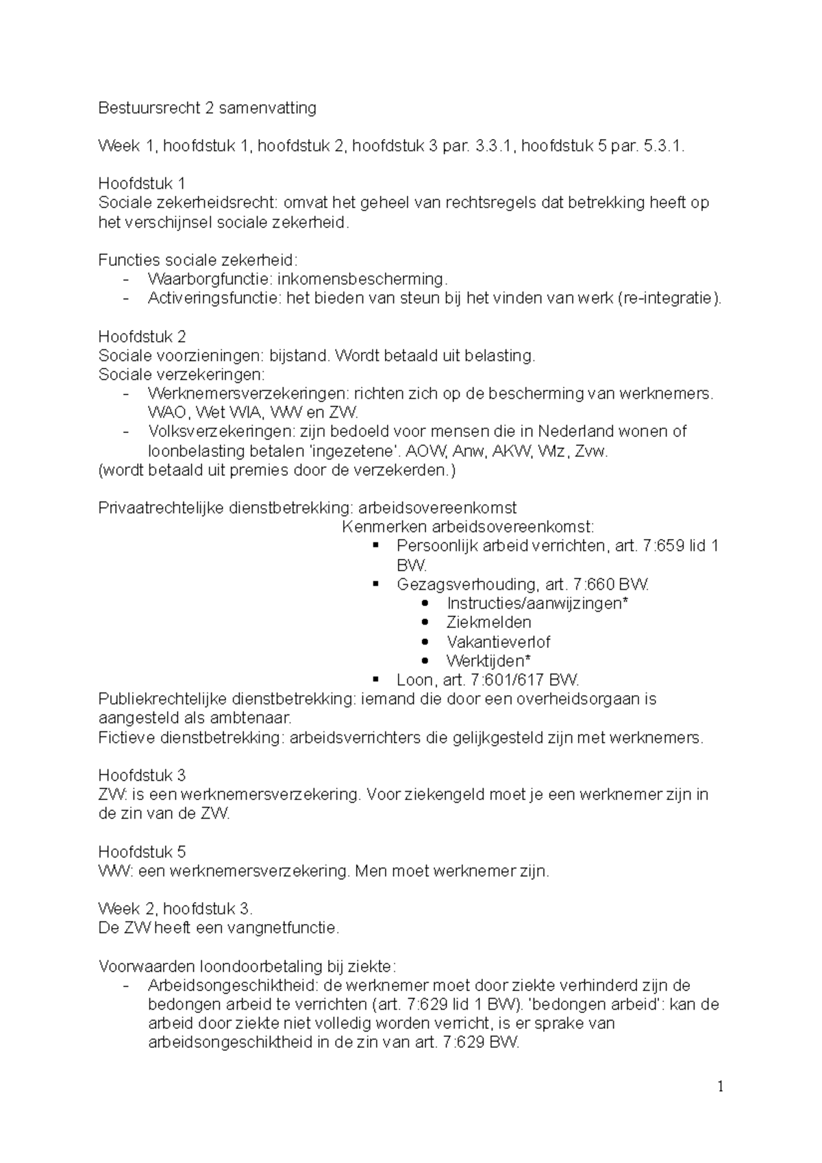 Bestuursrecht 2 Samenvatting - Bestuursrecht 2 Samenvatting Week 1 ...