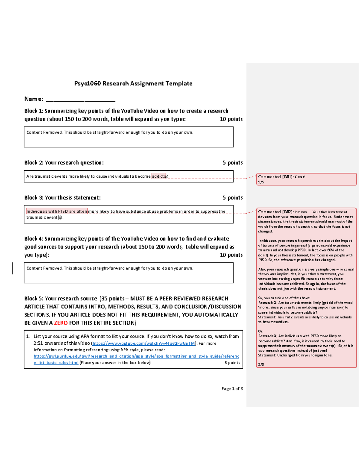 Psyc1060 Research Assignment Sample Good Response - 2023W - Psyc1060 ...