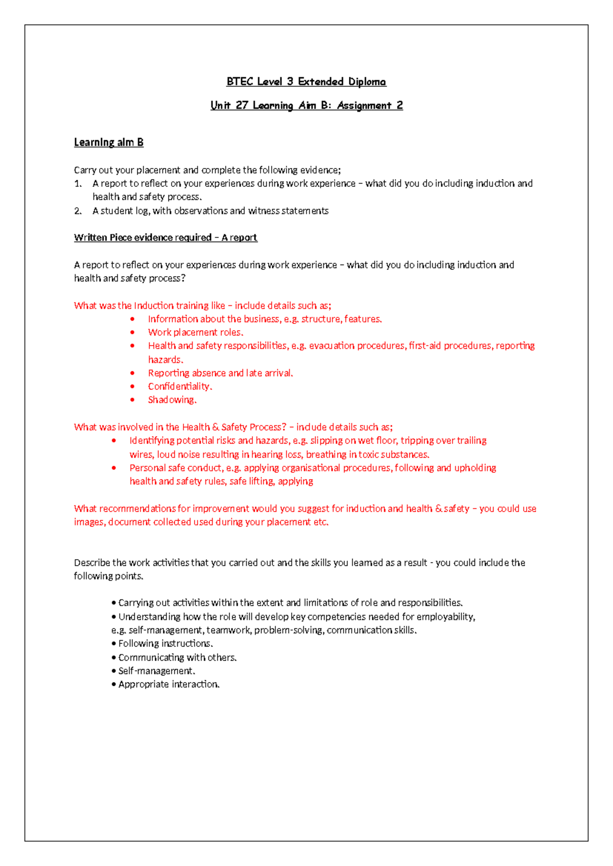 Unit 27 Assignment 2 - Dddd - BTEC Level 3 Extended Diploma Unit 27 ...