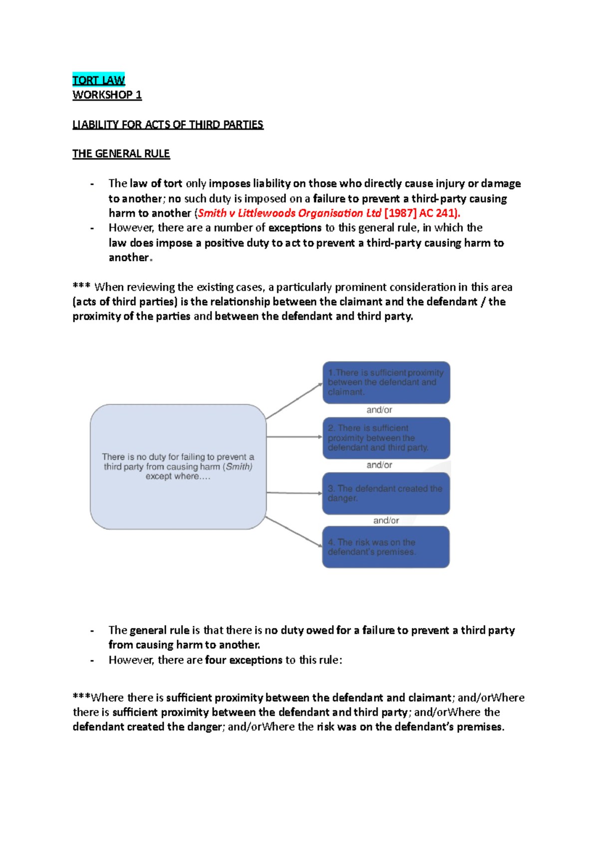 case study tort law