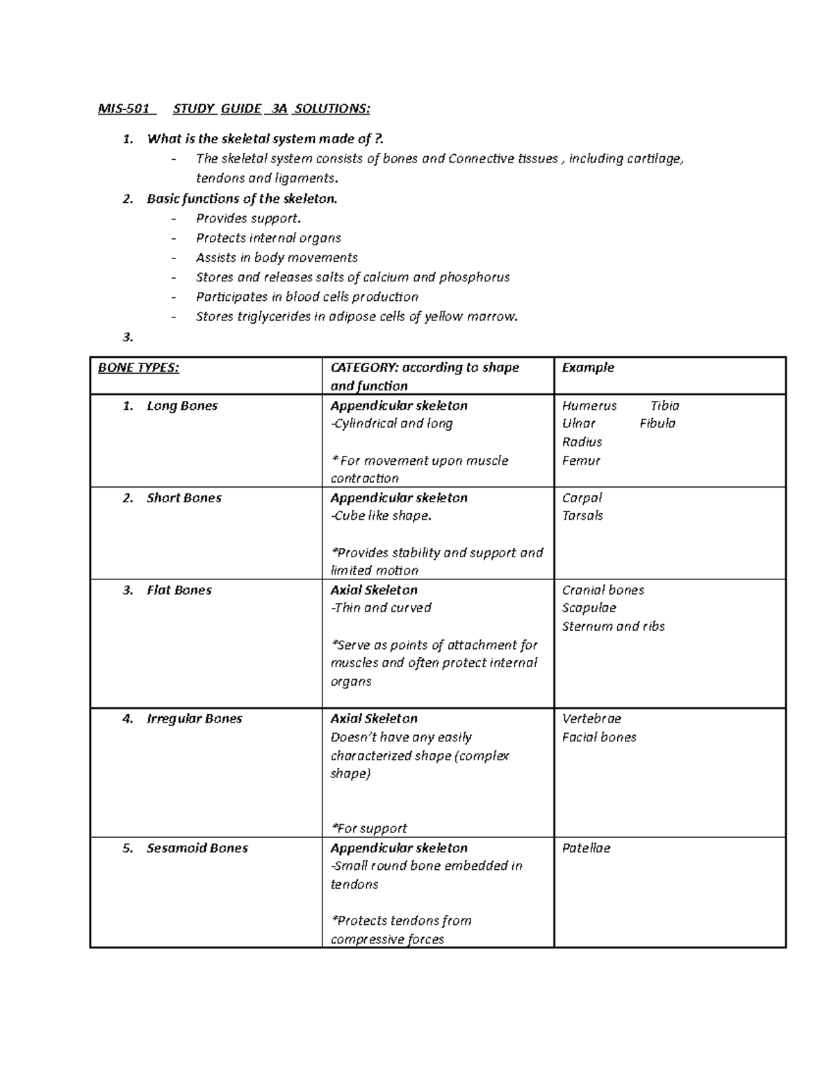 MIS-501 Study Guide 3A Solutions - MIS-501 STUDY GUIDE 3A SOLUTIONS: 1 ...