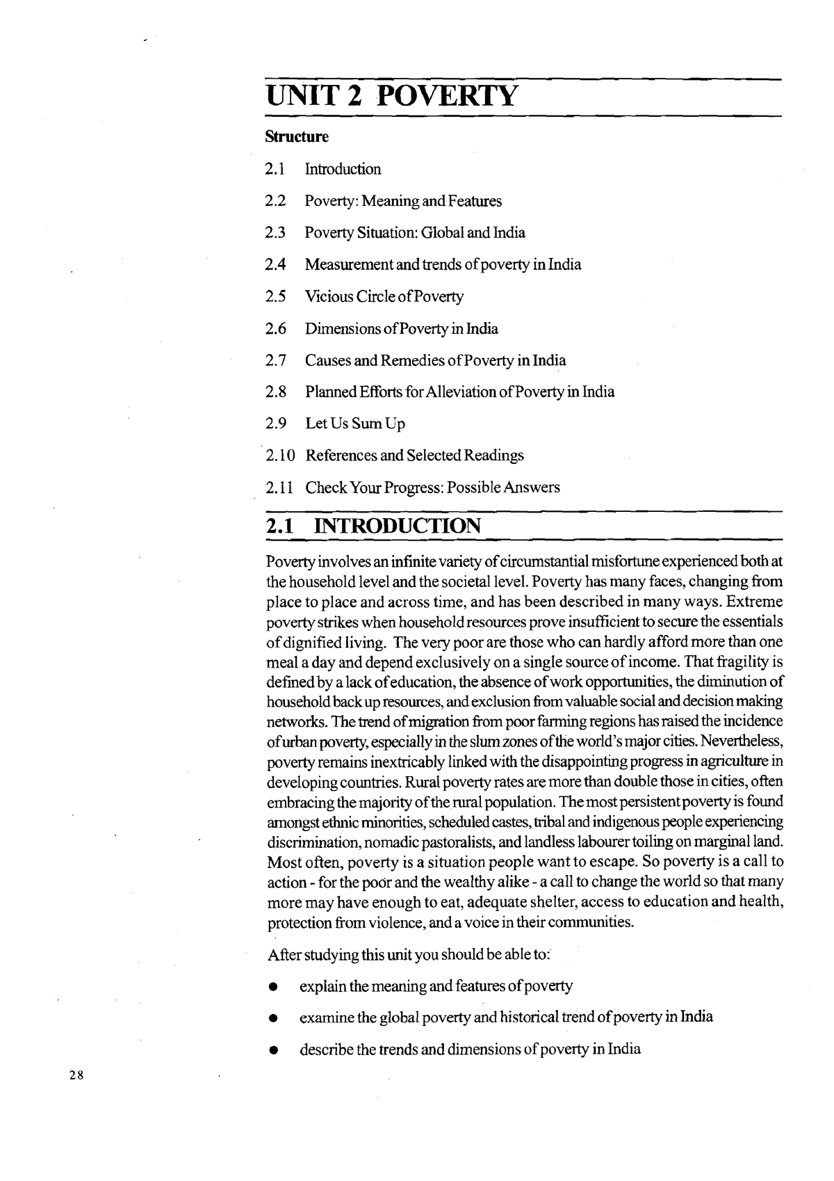 Poverty Unit-2 Egyankosh - Structure UNIT 2 POVERTY 2 Introduction 2 ...