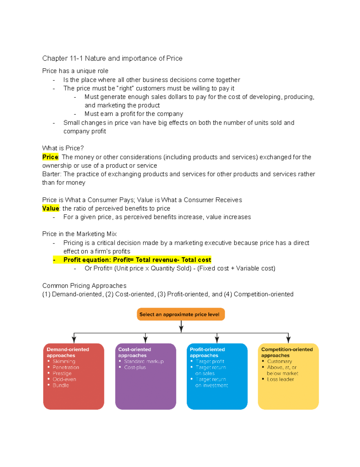 Market 11 - Chapter 11 notes - Chapter 11-1 Nature and importance of ...