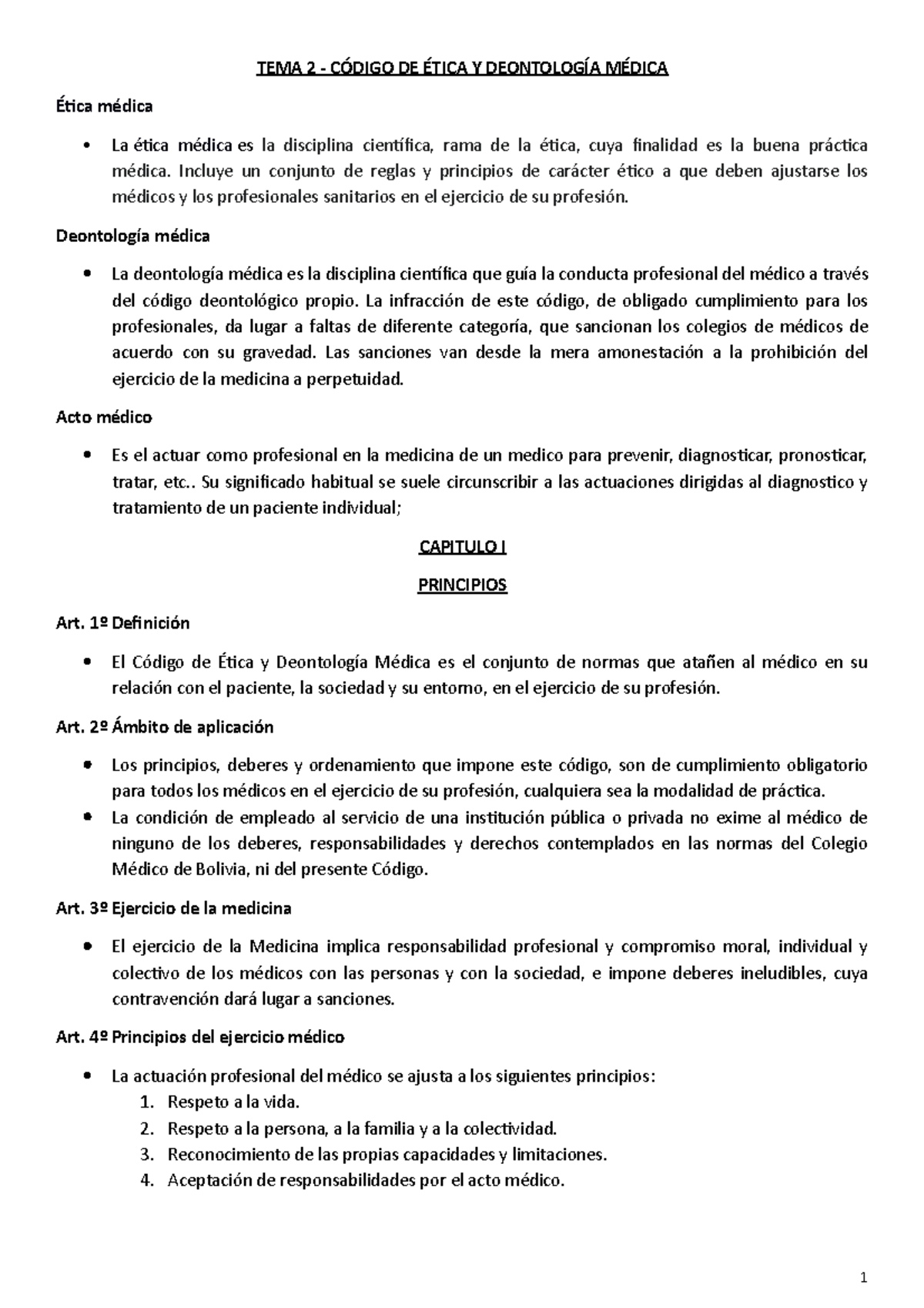 Tema 2 Codigo De Etica Y Deontologia Medica Tema 2 Codigo De Etica Y Deontologia Medica Etica Studocu