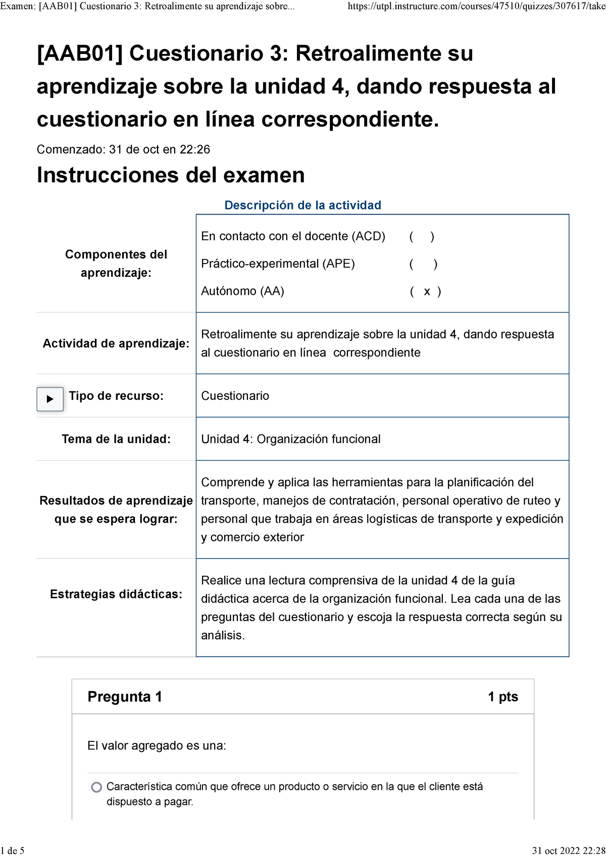 Examen [AAB01] Cuestionario 3 Retroalimente Su Aprendizaje Sobre La ...