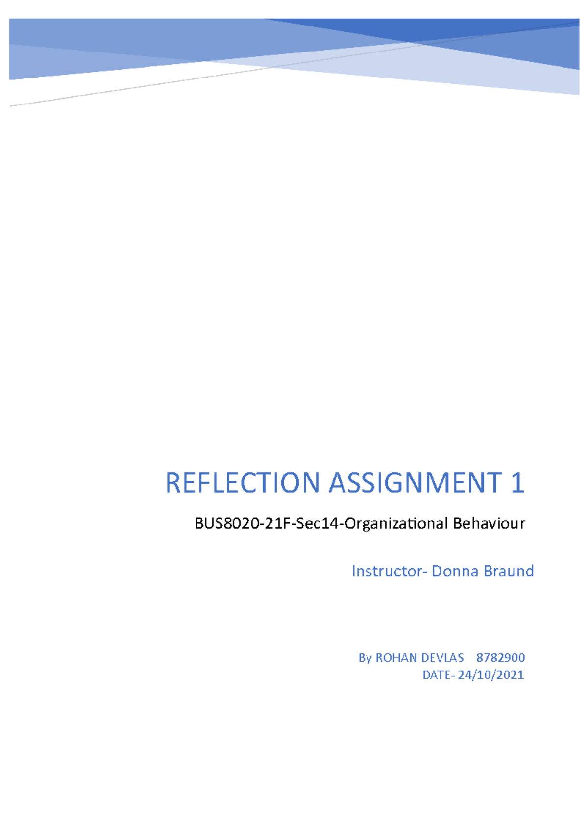 what is reflection in assignment