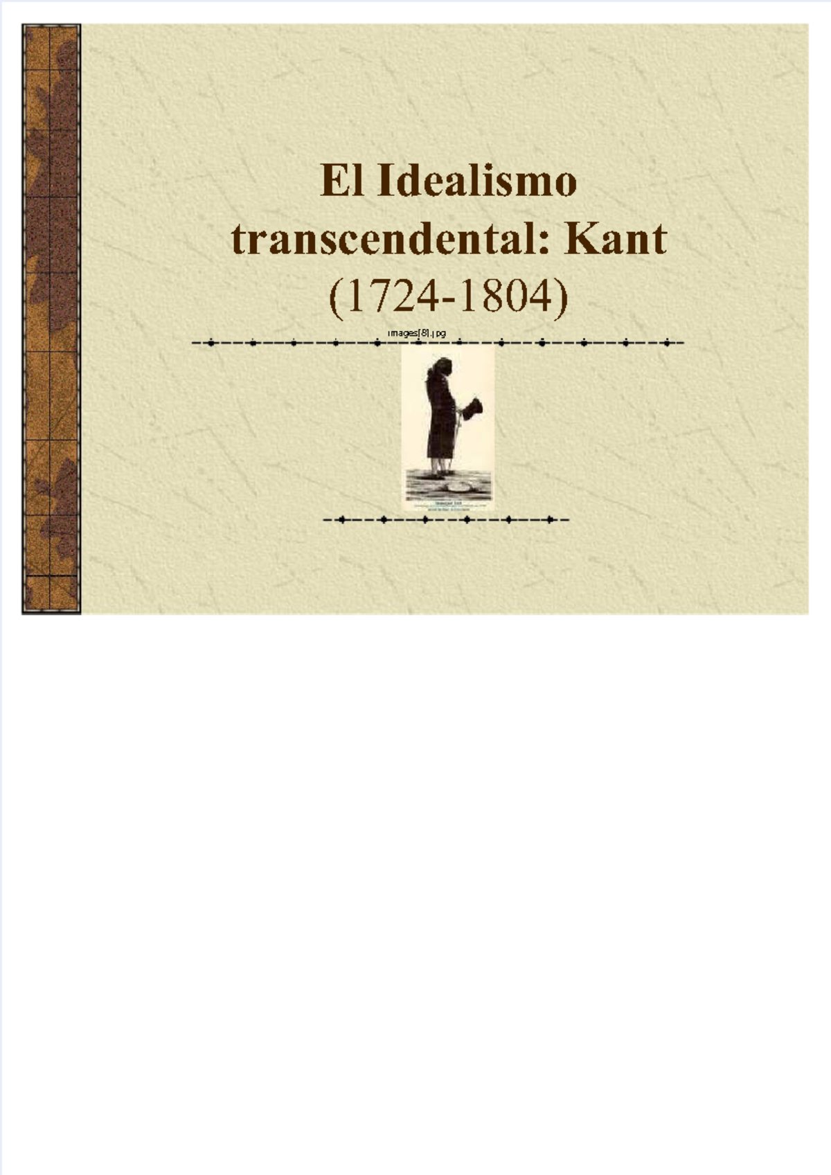 Fdocuments - Fcvb J - El Idealismo Transcendental: Kant (1724-1804 ...