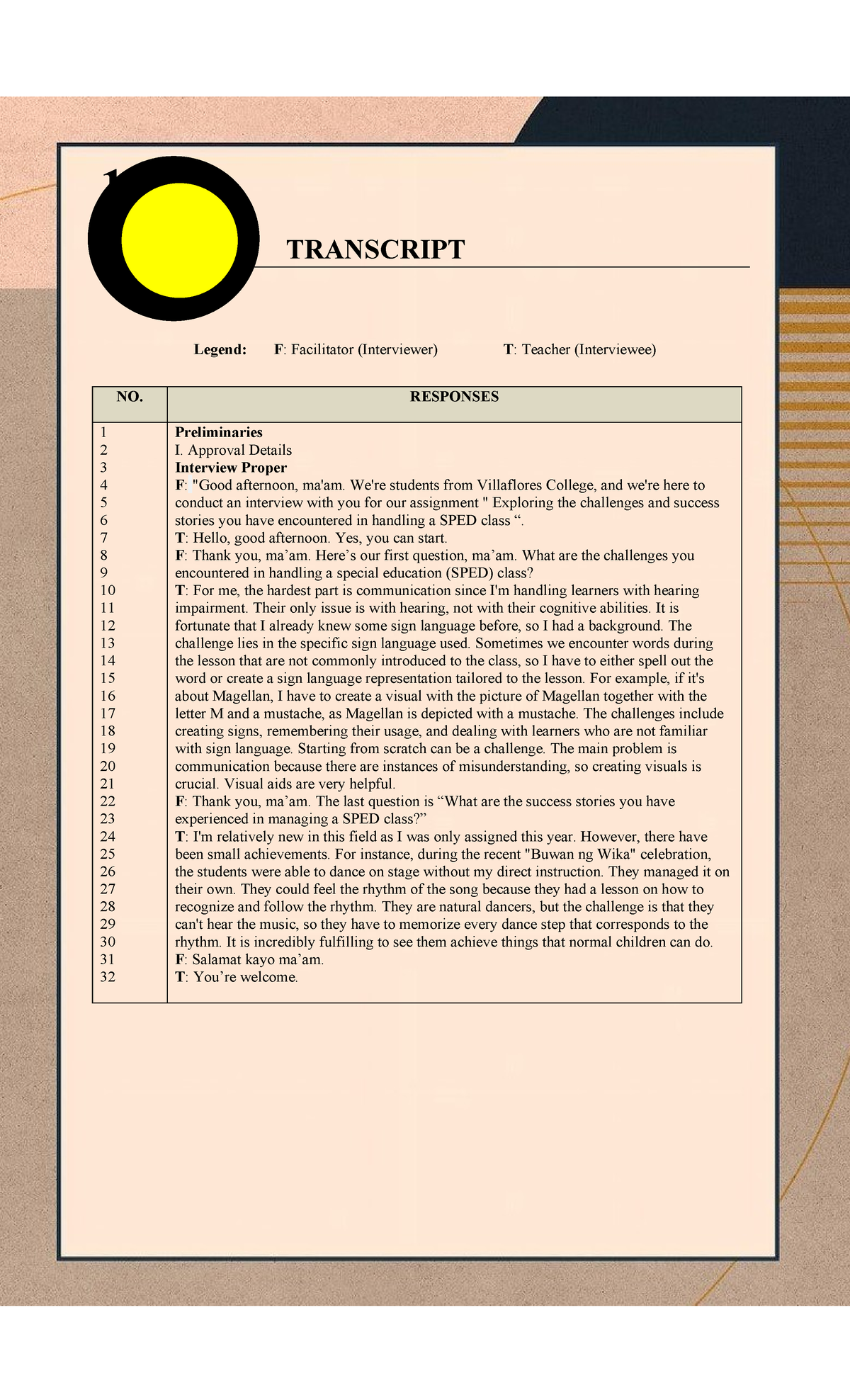 Casido - Transcript - Read it - Sea TRANSCRIPT Legend: F: Facilitator ...