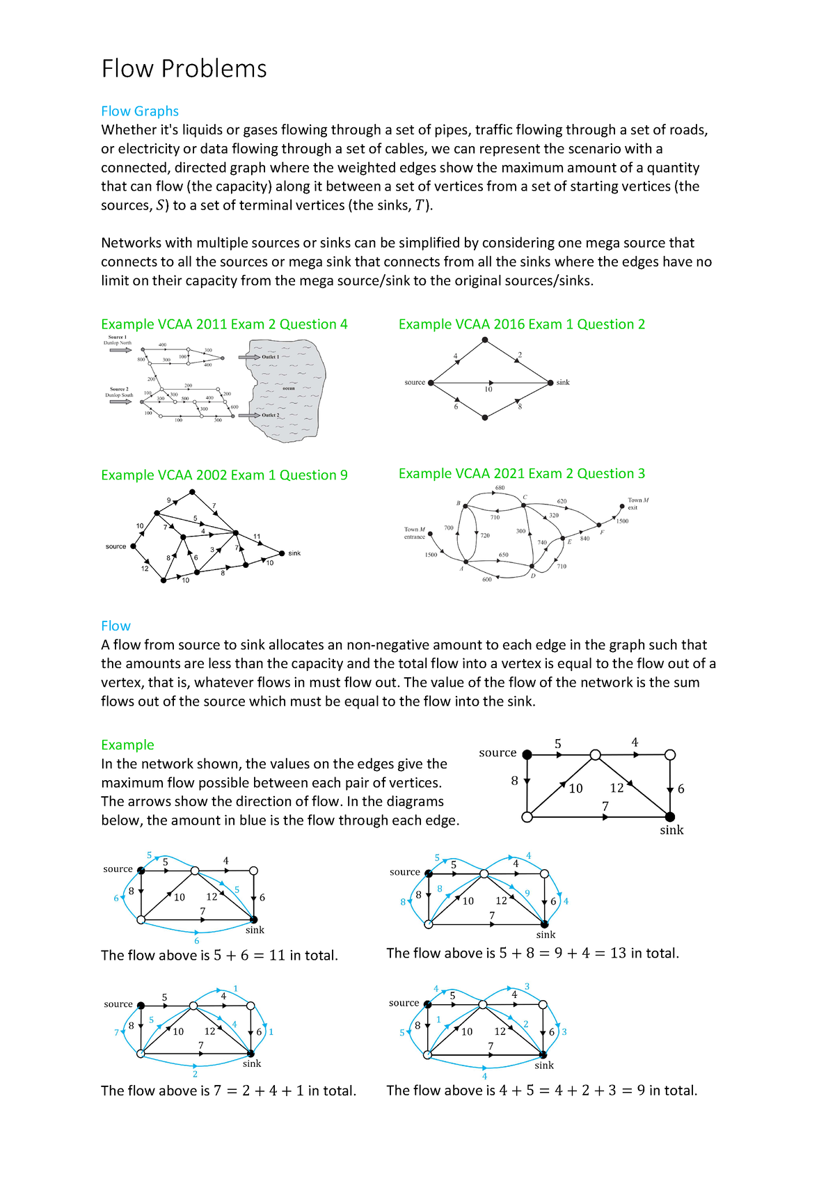 Flow Problems and the Maximum-Flow Minimum Cut Theorem - Flow Graphs ...