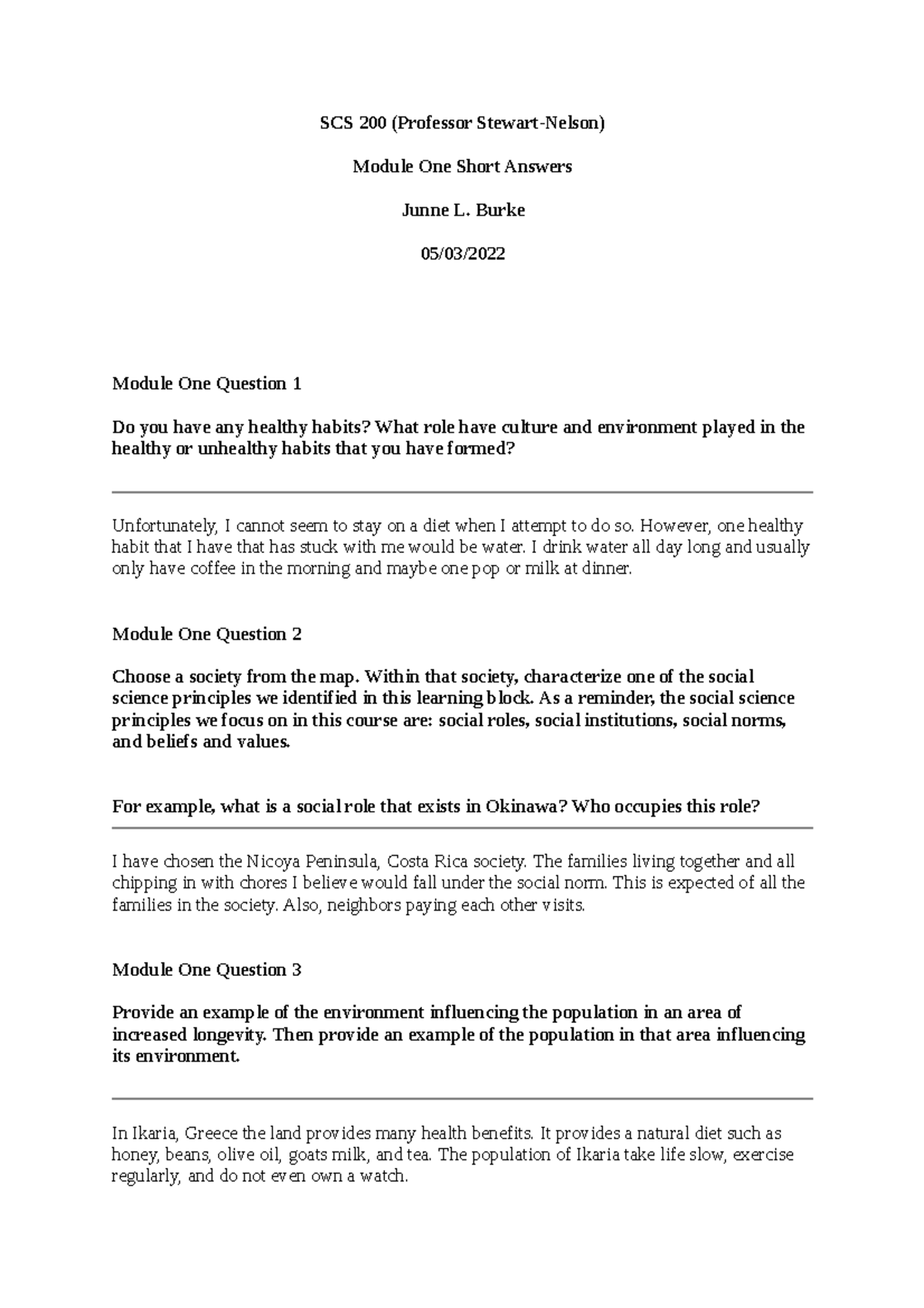 Junne Burke SCS 200 Mod1 Applied Social Sciences - SCS 200 (Professor ...