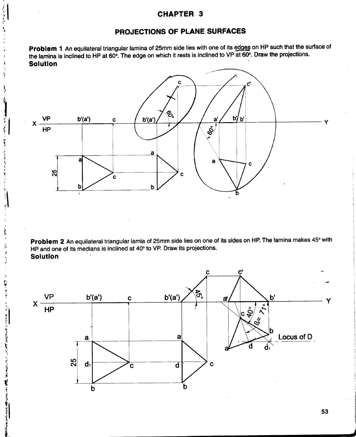 Projections-of-Planes - Problem 1 An Equilateral Triangular Lamina Of ...