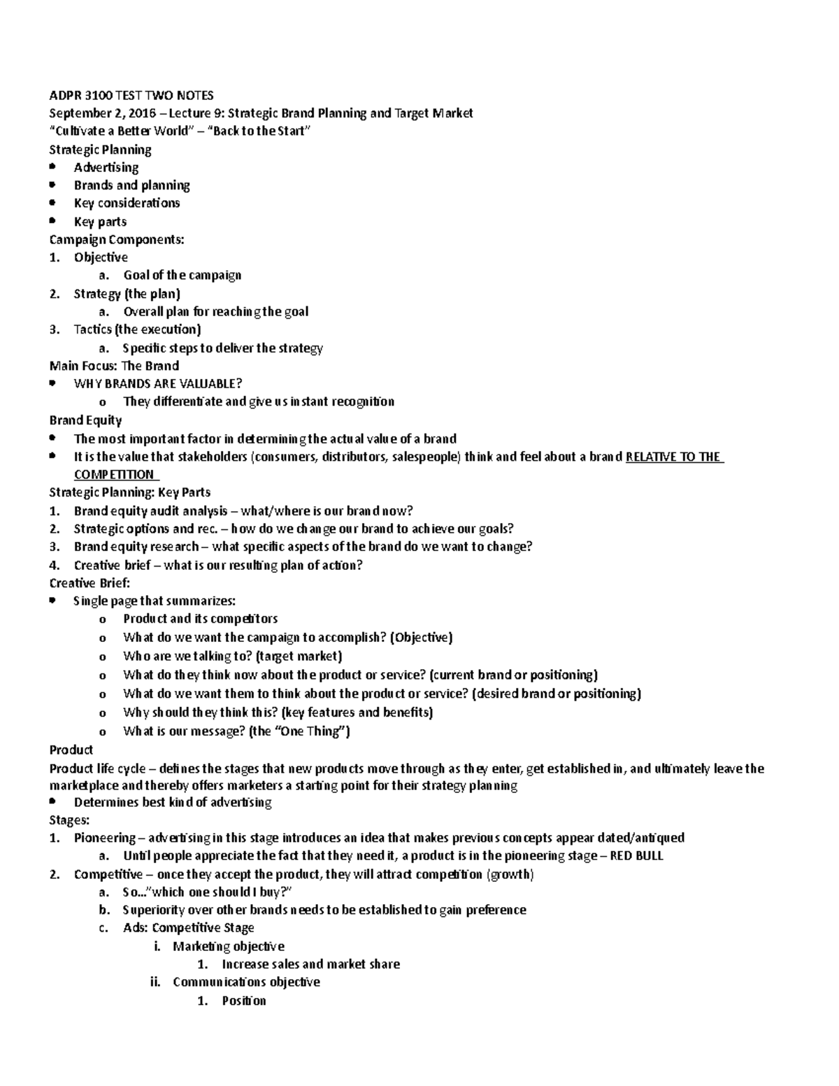 ADPR 3100 TEST TWO Notes - ADPR 3100 TEST TWO NOTES September 2, 2016 ...