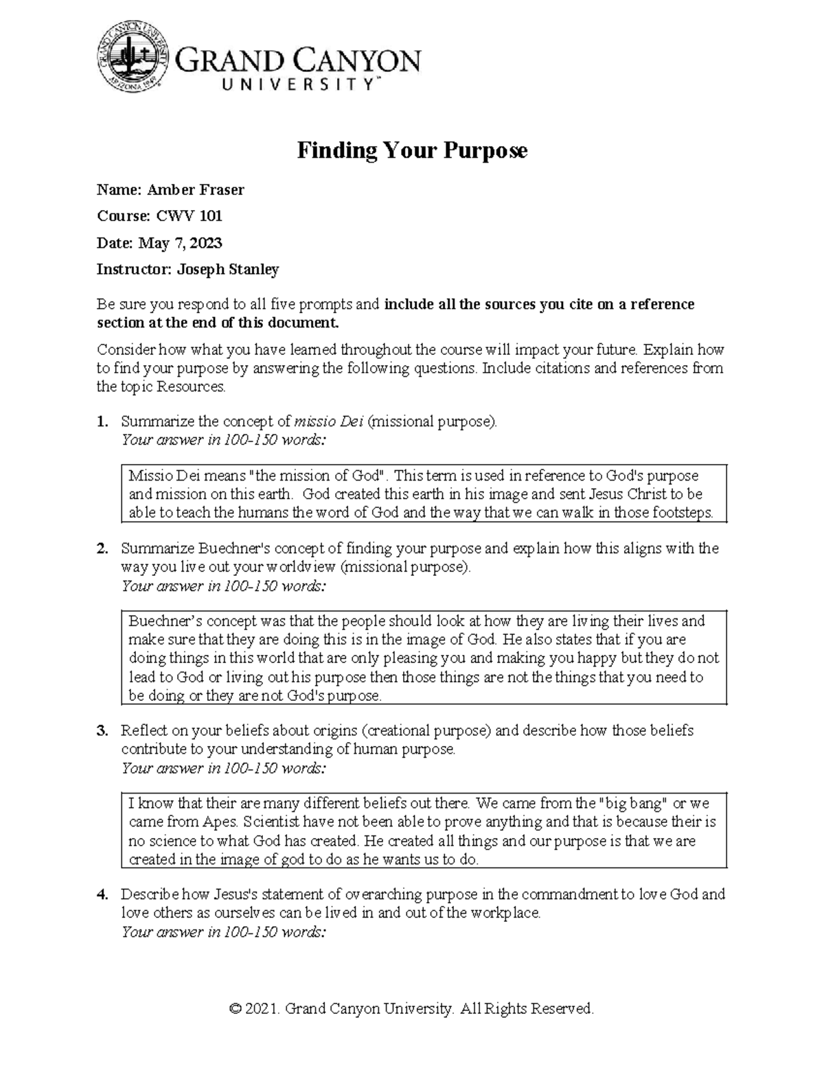 Finding Your Purpose Cwv 101 - 2zcnqgl