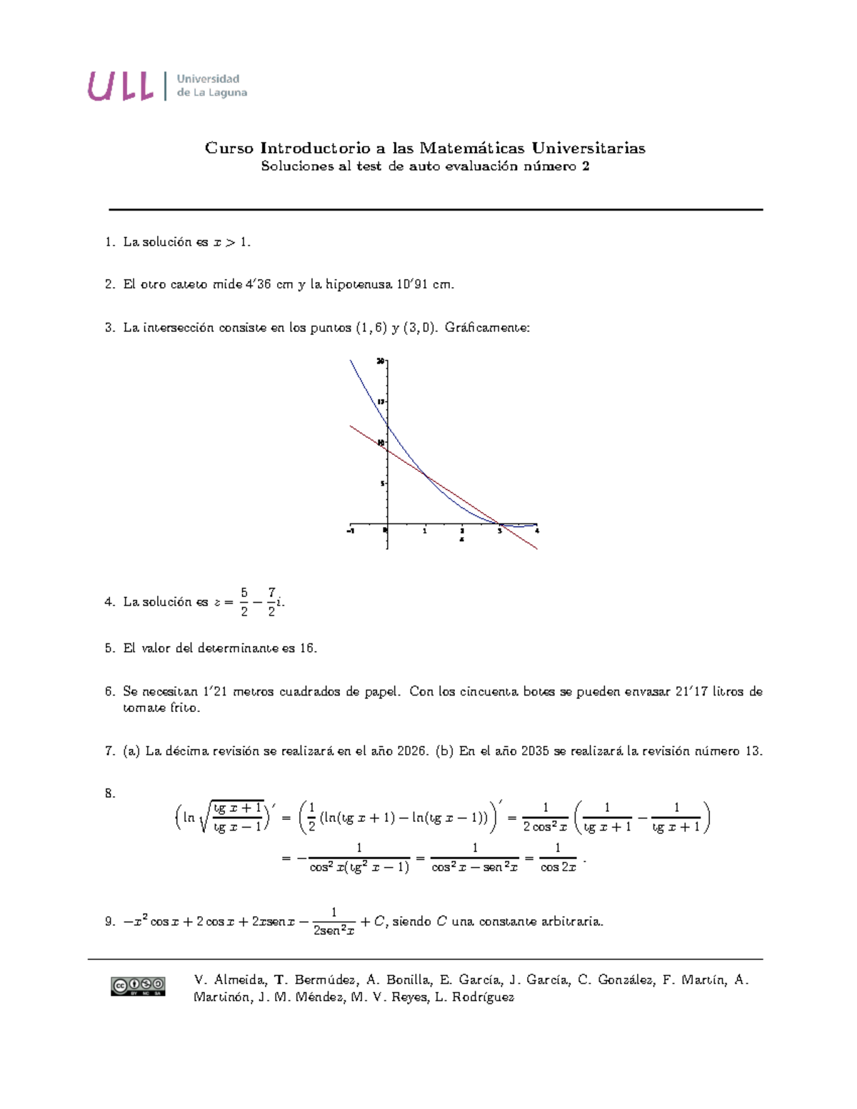 Solucion auto test 2 MATEMATICAS I Curso Introductorio a las Matem