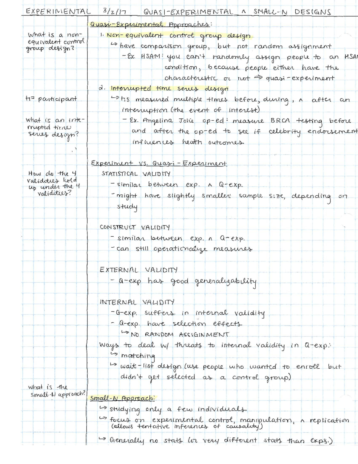 Experimental notes 3-2-17 - L33 301 - Studocu