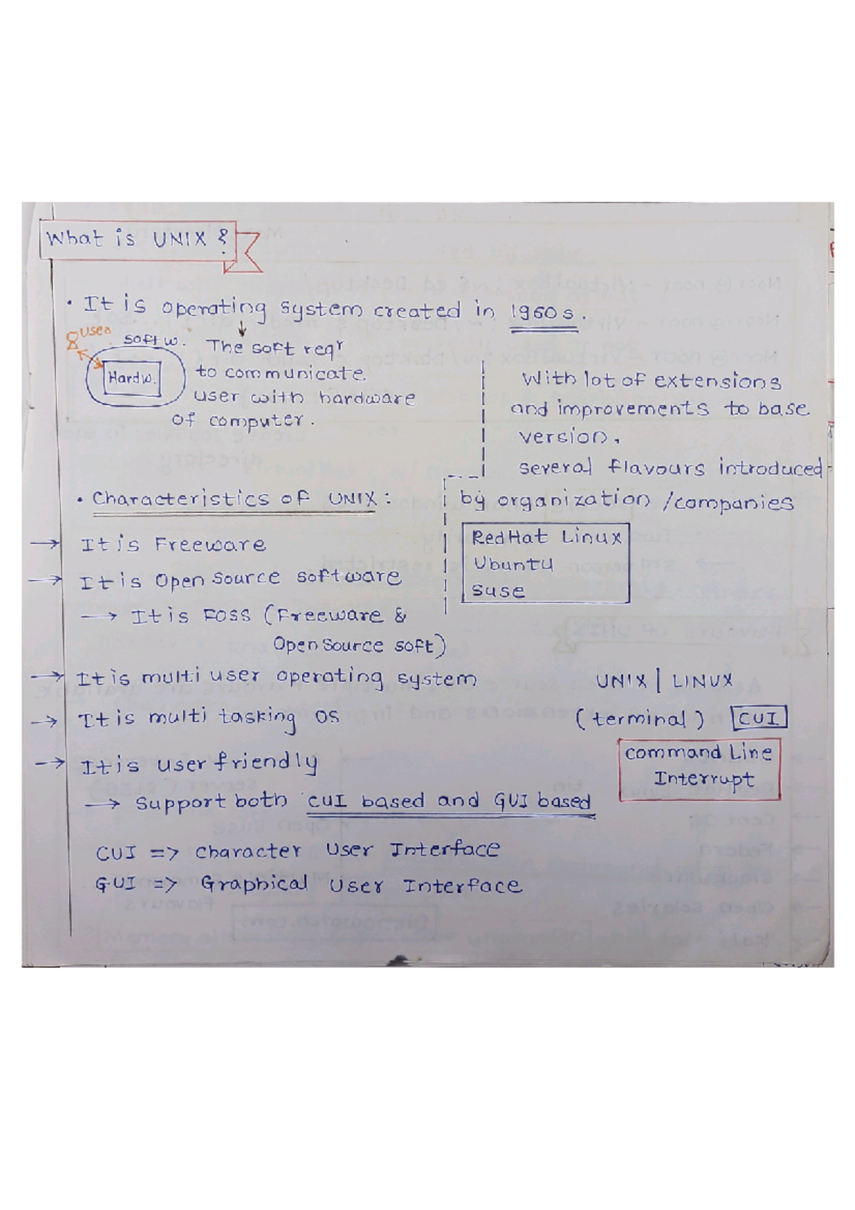 Linux - Notes - Handwritten - Computer science - Studocu