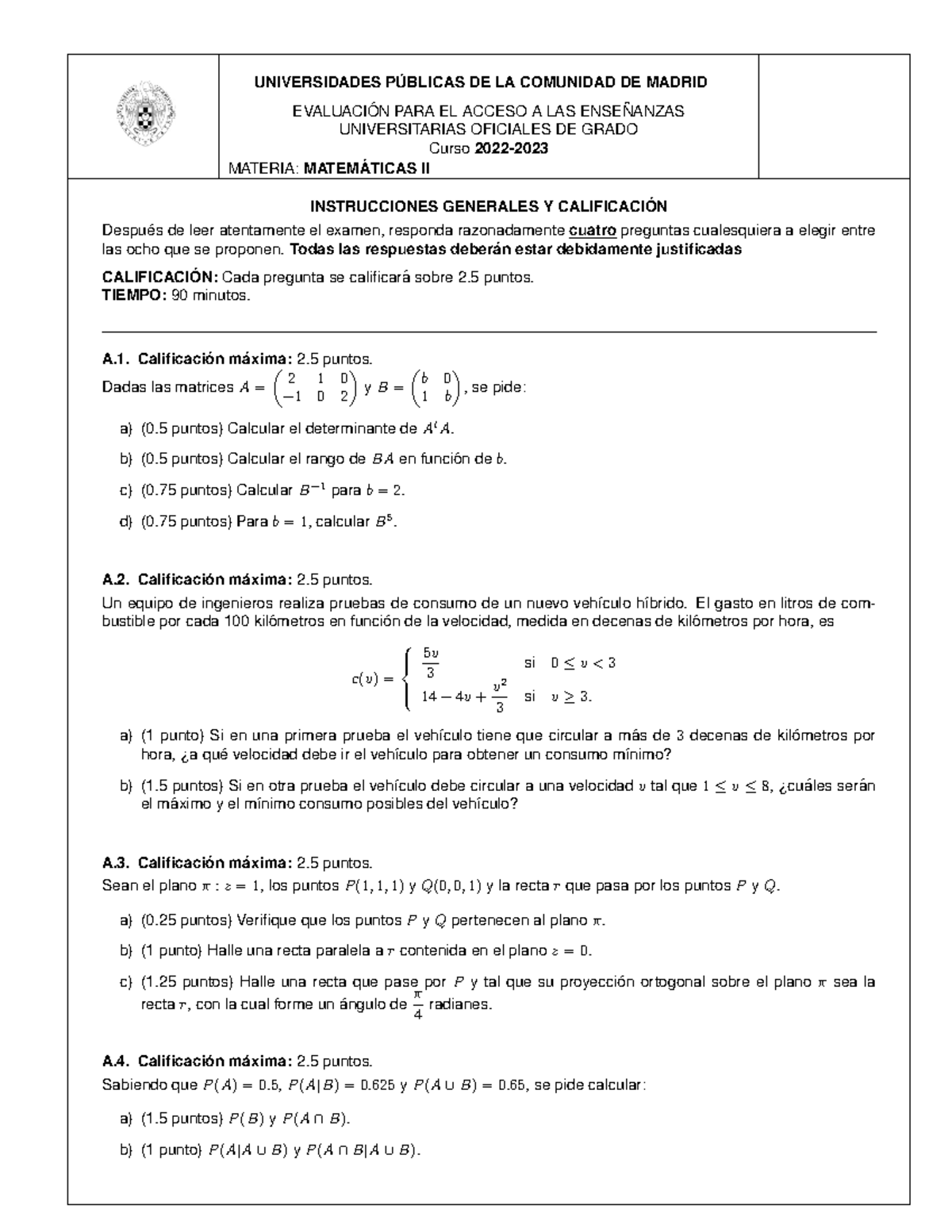 Matem Áticas-ii-9 - UNIVERSIDADES P ́UBLICAS DE LA COMUNIDAD DE MADRID ...