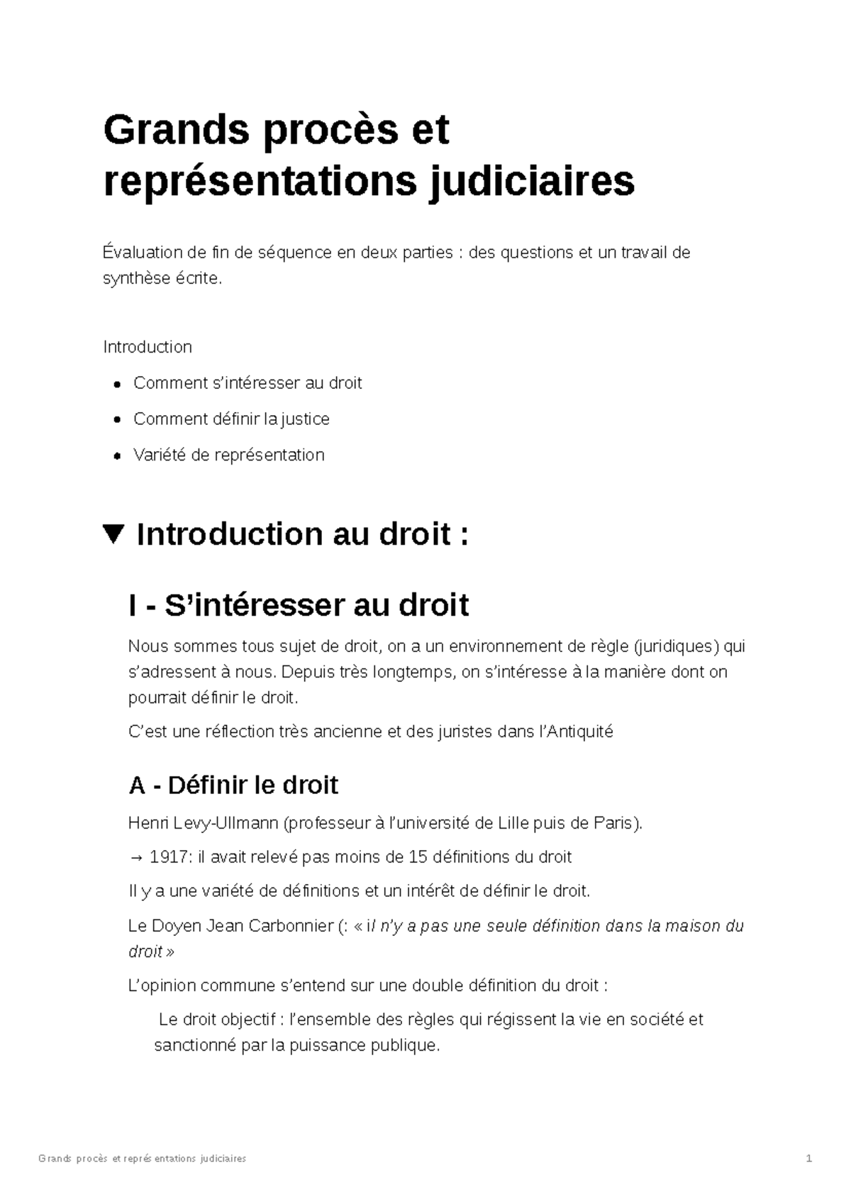 Cours Grands Procès - Grands procès et représentations judiciaires ...