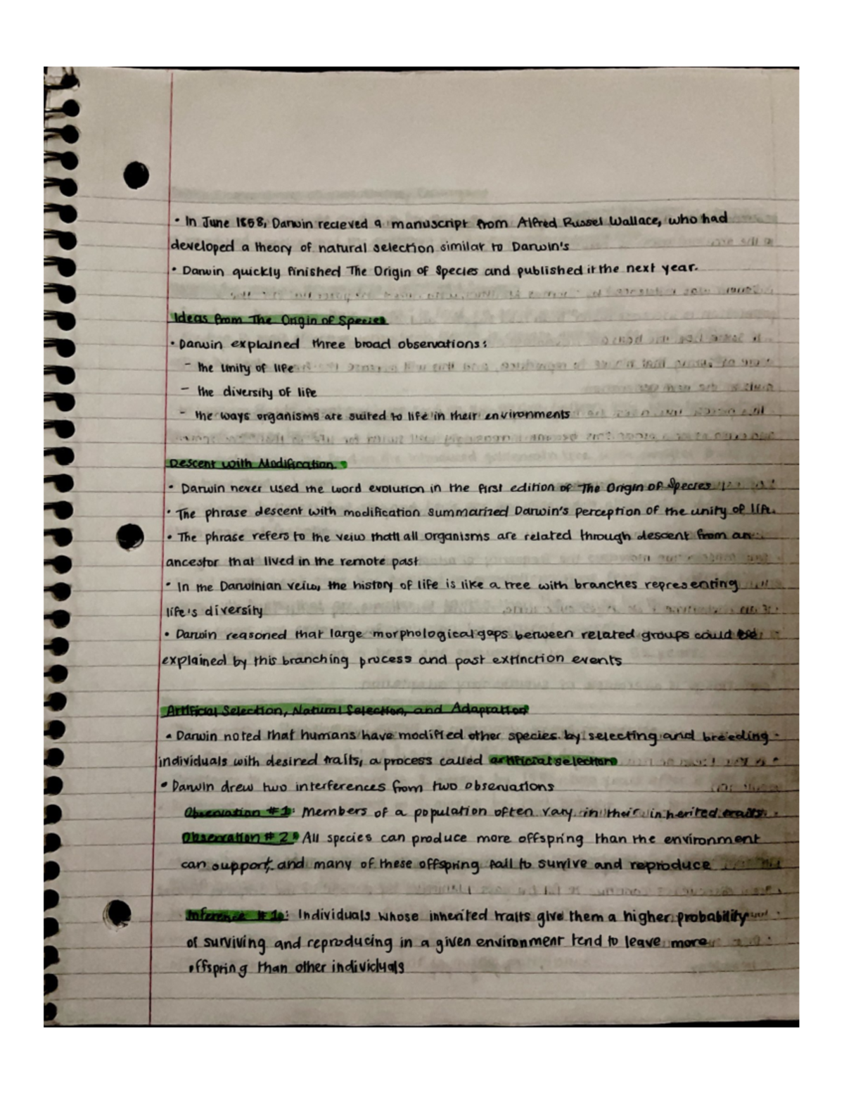 Biology 1 - Descent With Modification Part 2 - BIO 1134 - Studocu