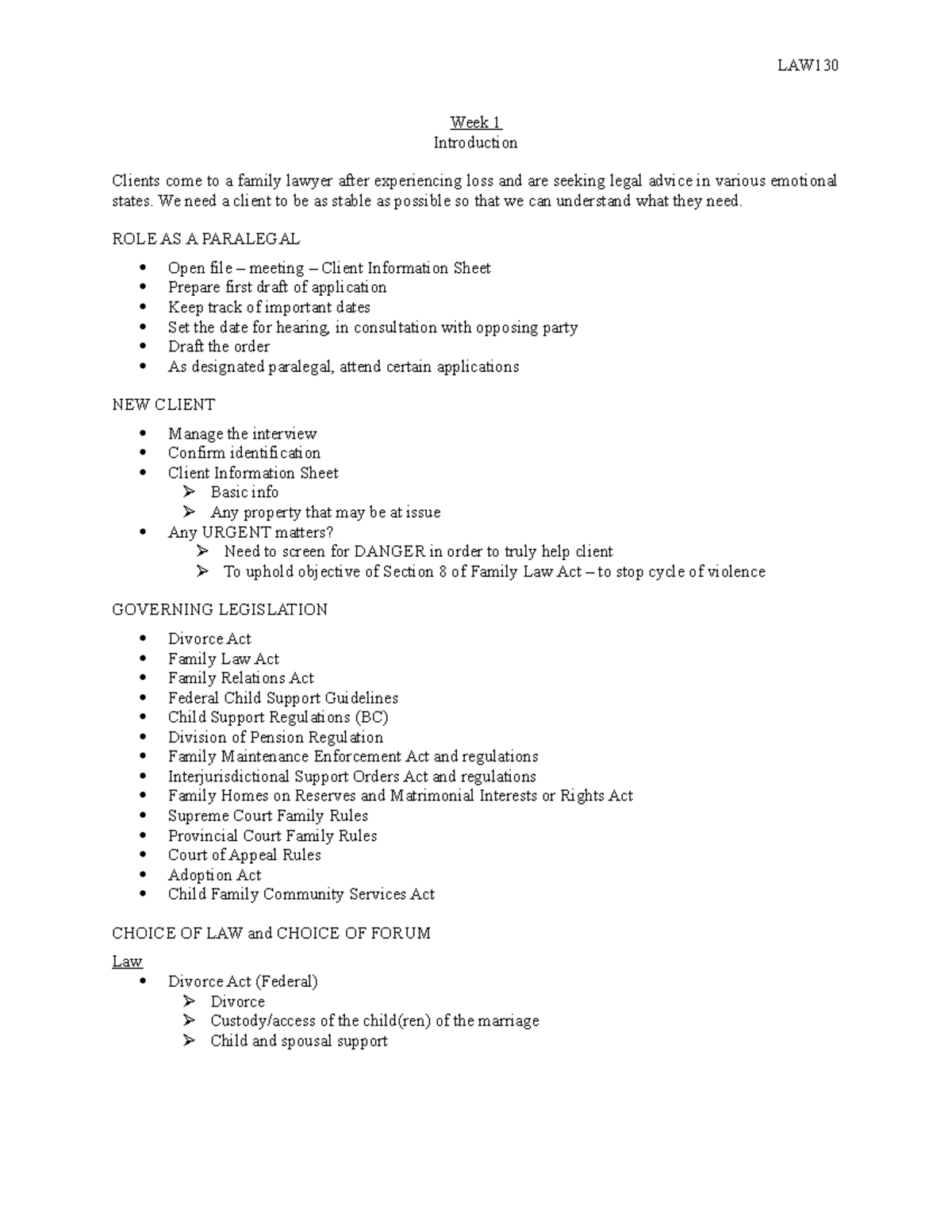 Week 1 - Introduction Monika Follett - LAW Week 1 Introduction Clients ...